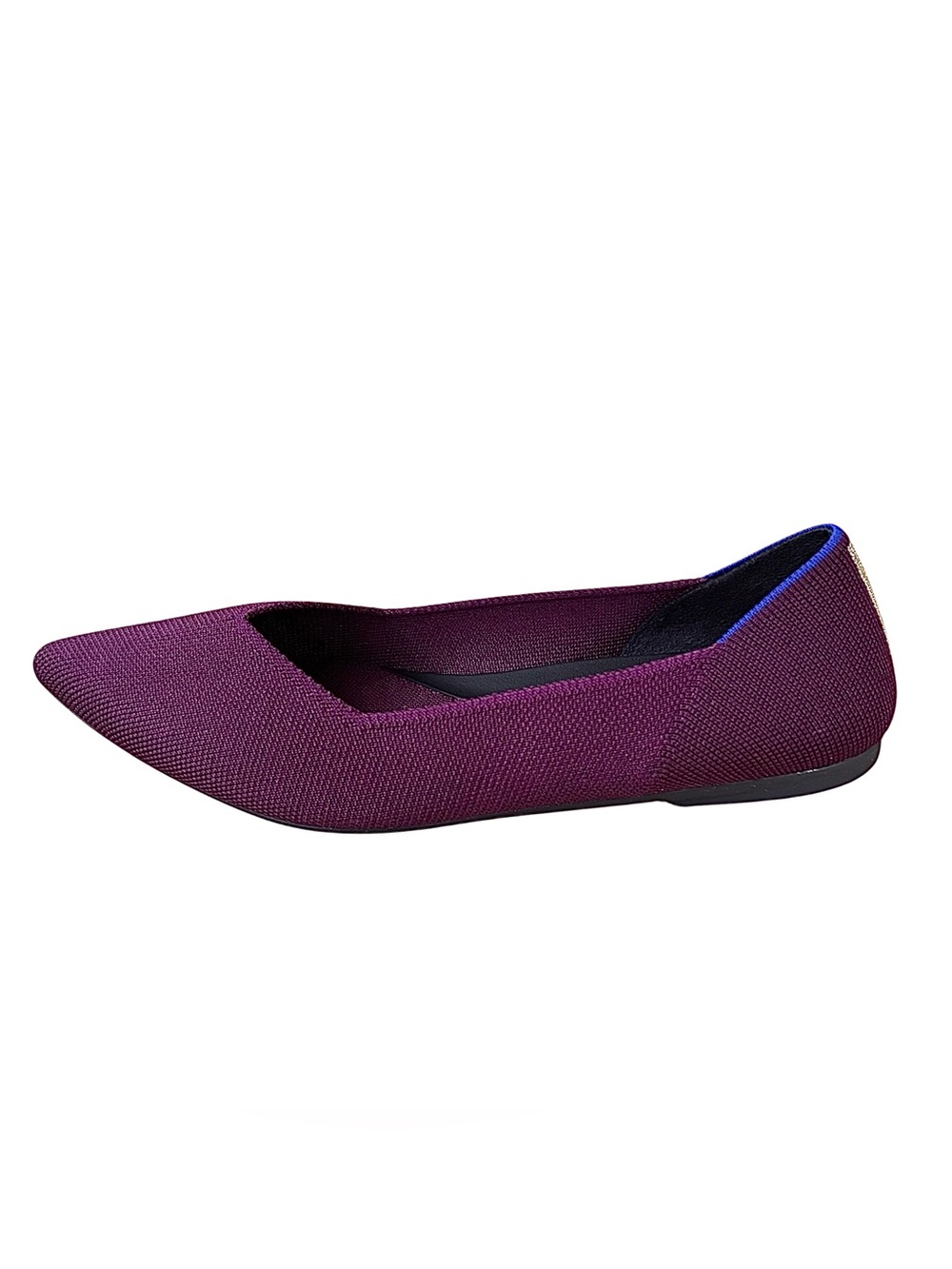 ROTHY’s “The Point II” Maroon & Gold Woven Flats - Picture 6 of 14